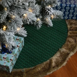48 in. Rural Homestead Collection Quilted Tree Skirt Tree Skirts & Collars