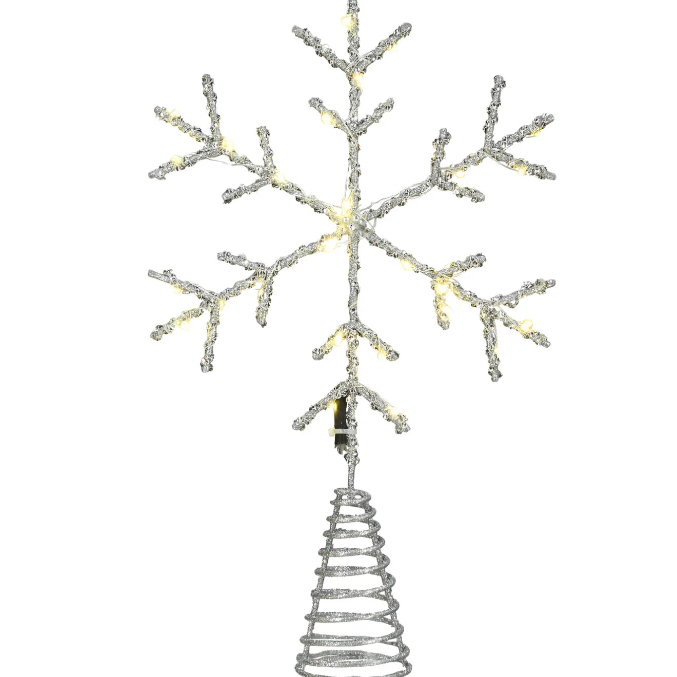 Best 14.5 in. Snowflake Tree Top for Artificial Trees with Dual Color Lights Tree Toppers