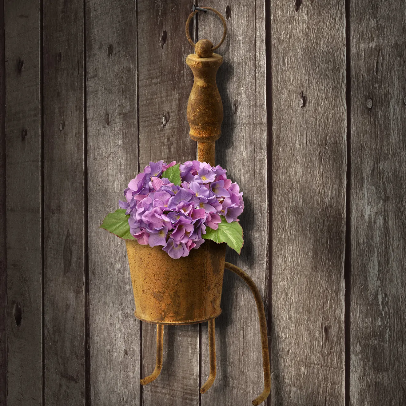 Sale 15 in. Spring Garden Tool Metal Fork Flowerpot Decorative Accents