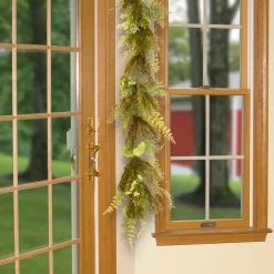 Sale 45 in. Spring Garland with Fern Leaves, Lavender, Leafy Greens Garlands & Swags