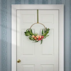 16 in. Spring Hoop Wreath with Eucalyptus and Buttercups Wreaths
