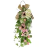 Hot 26 in. Spring Teardrop Wall Hanging Decoration with Hydrangea and Tulip Blooms, Eucalyptus Leaves, Flowing Green Stems Wreaths