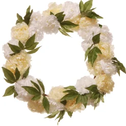 Best 24 in. Spring White Peony Wreath Wreaths
