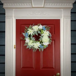Best 24 in. Spring Wreath with Dahlia, Peony, and Hydrangea Blooms Wreaths