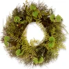New 24 in. Spring Wreath with Fern Leaves, Lavender, Leafy Greens Wreaths
