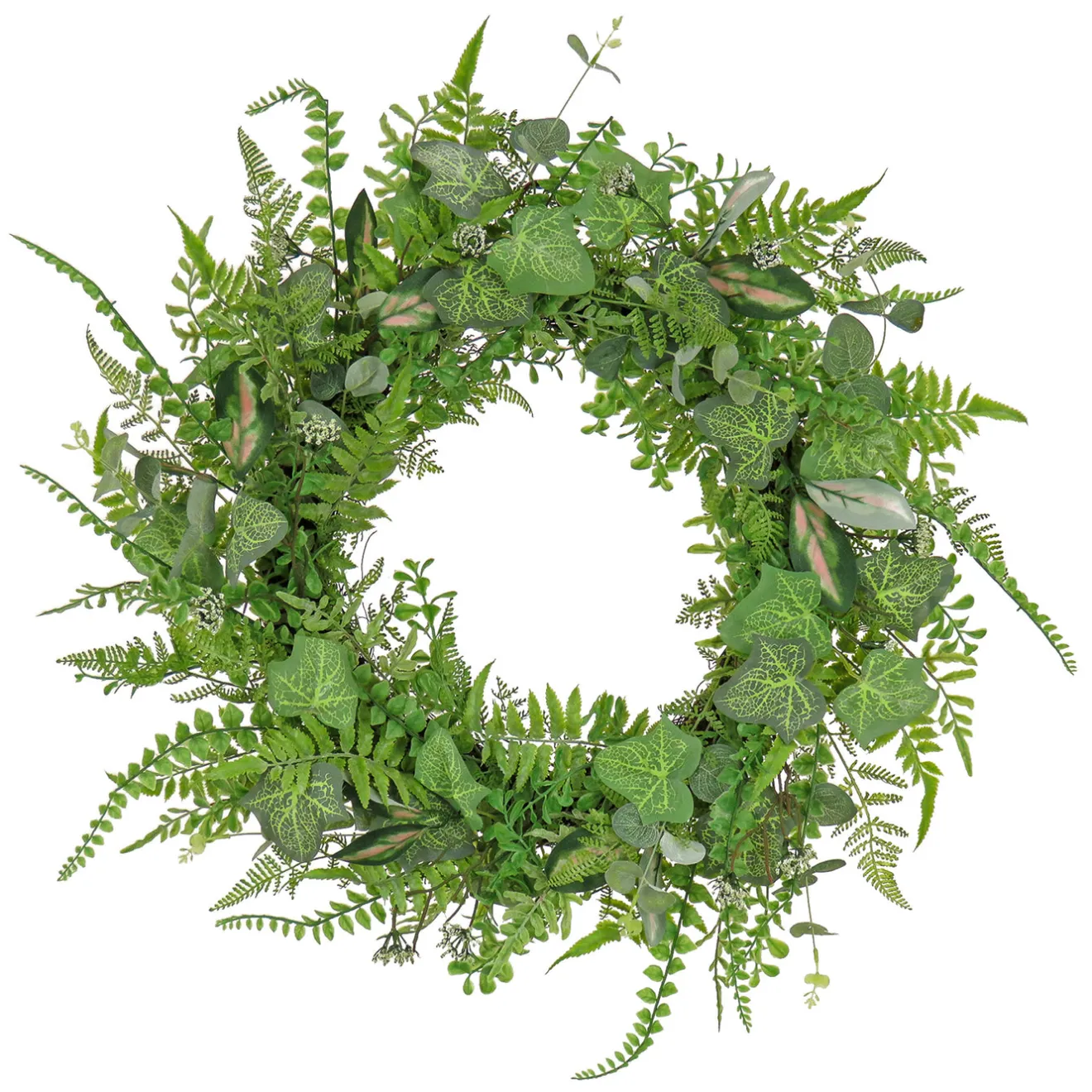 26 in. Spring Wreath with Mixed Leaves and Greenery? Wreaths