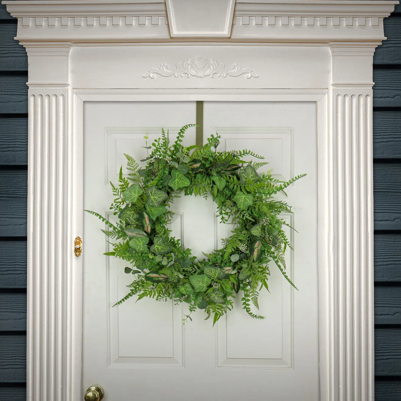 26 in. Spring Wreath with Mixed Leaves and Greenery? Wreaths
