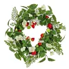 Hot 22 in. Spring Wreath with Strawberries, Petunia Blooms, and Leafy Greens Wreaths