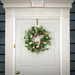 Hot 22 in. Spring Wreath with Strawberries, Petunia Blooms, and Leafy Greens Wreaths