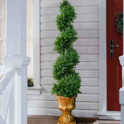 Hot 54 in. Upright Juniper Slim Spiral Topiary Tree in a Decorative Urn Topiaries & Shrubs
