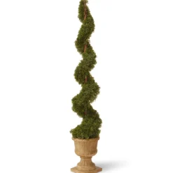 Sale 60 in. Upright Juniper Spiral Topiary Tree in a Decorative Urn Topiaries & Shrubs
