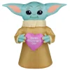Outlet 20 in. Valentine's Inflatable Baby Yoda Inflatable Decorations