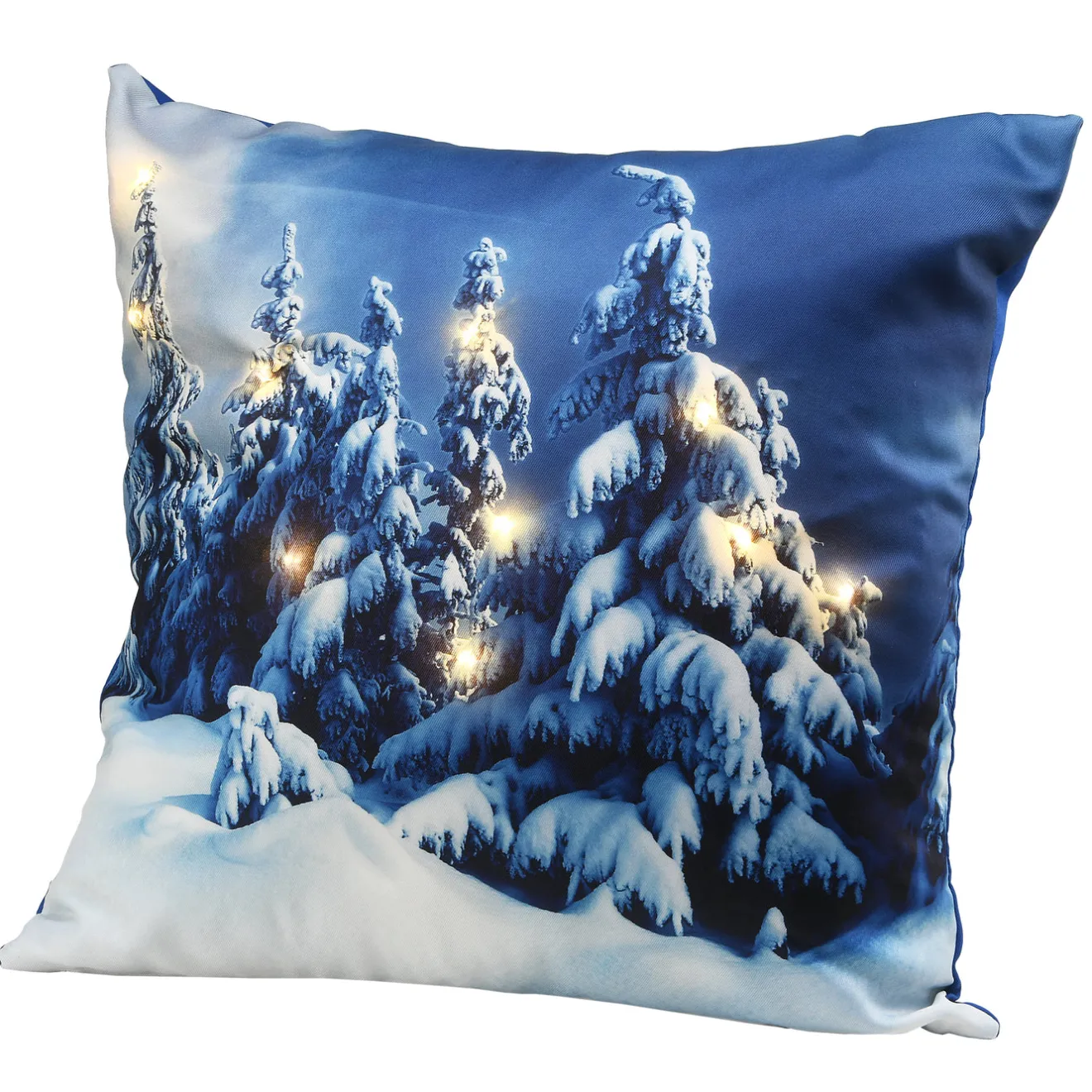Hot 17 in. Winter Scene Pillow with LED Lights Pillows & Throws