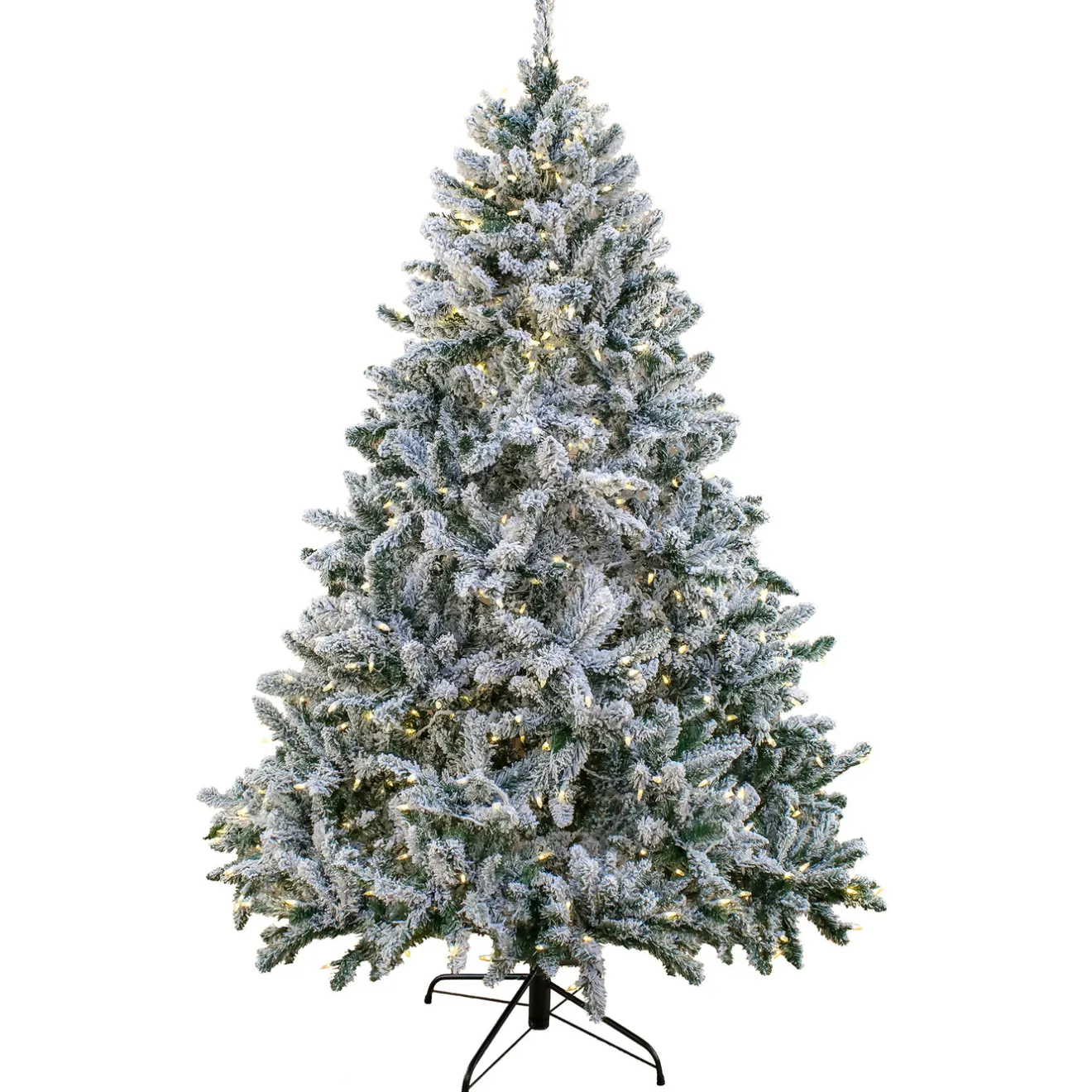 Outlet 9ft. Pre-Lit Snowy Hudson Hinged Tree with PowerConnect Warm White LED Lights Pre-Lit|Full