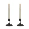 Best HGTV Home Collection Flameless Heritage Candle Pair, Black Base Decorative Accents