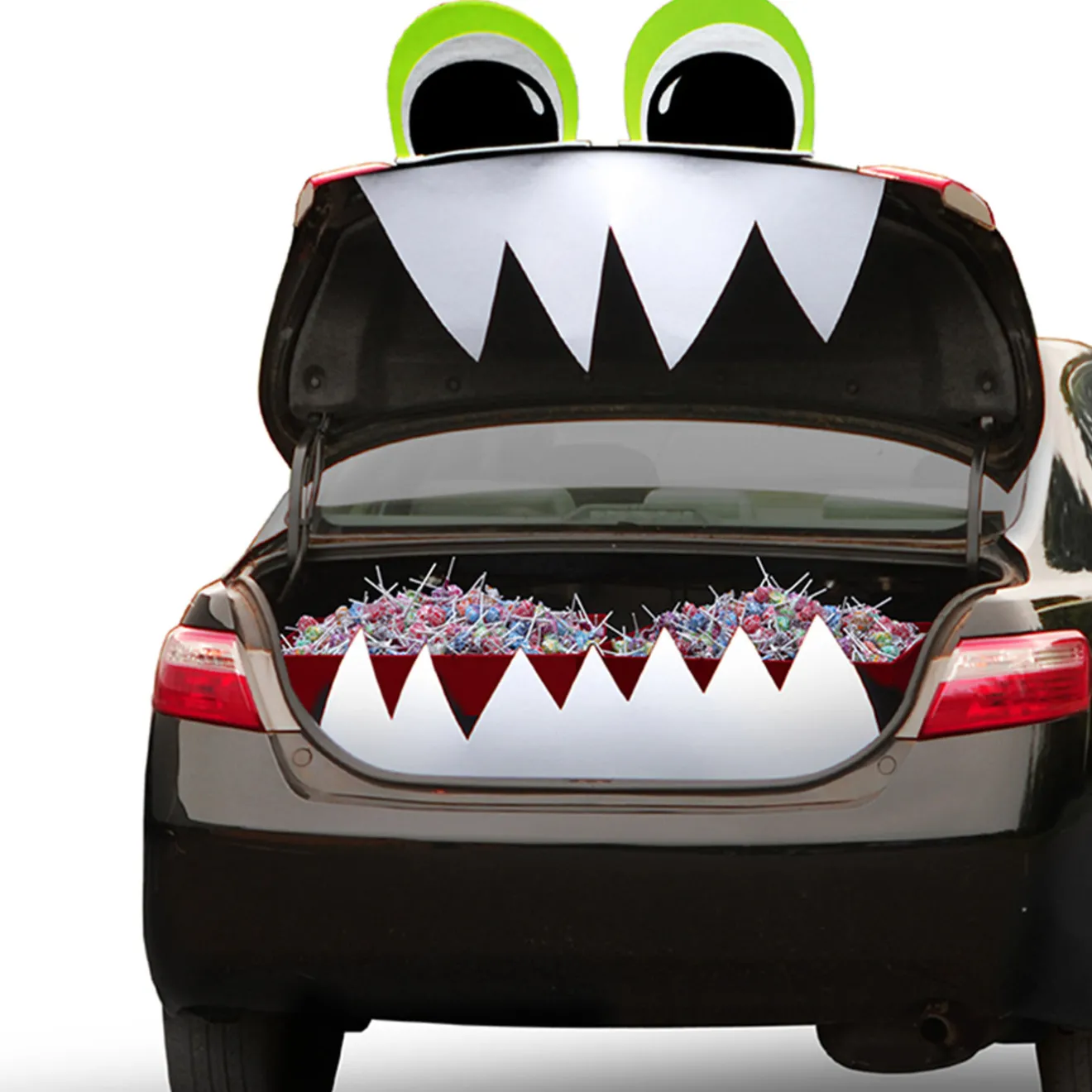 Discount 4-Piece Bright Eyes Halloween TRICKY TRUNKS Car Decoration Kit Car Decorations