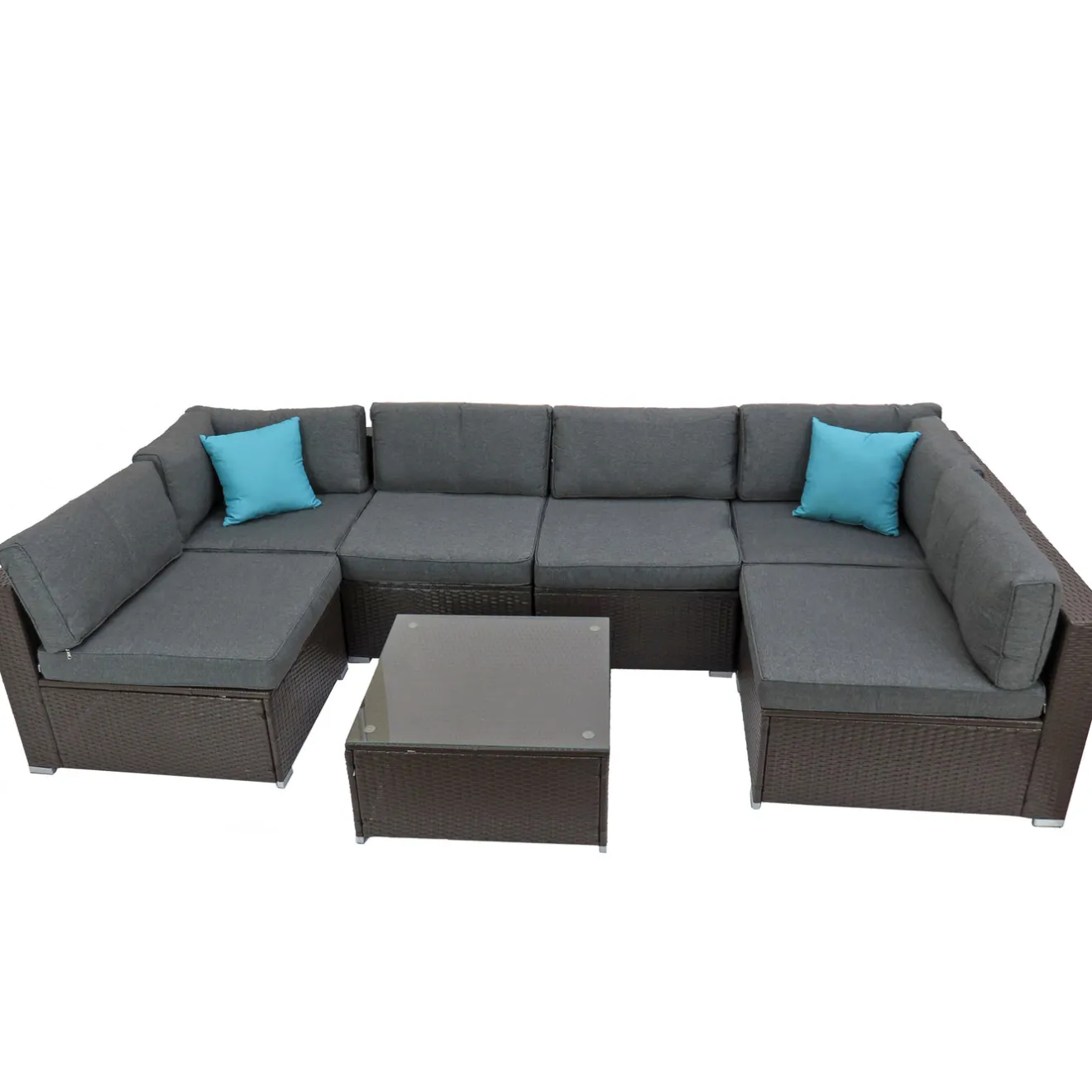 Sale 7-Piece Pocola Collection All-Weather Sectional Set Patio Furniture