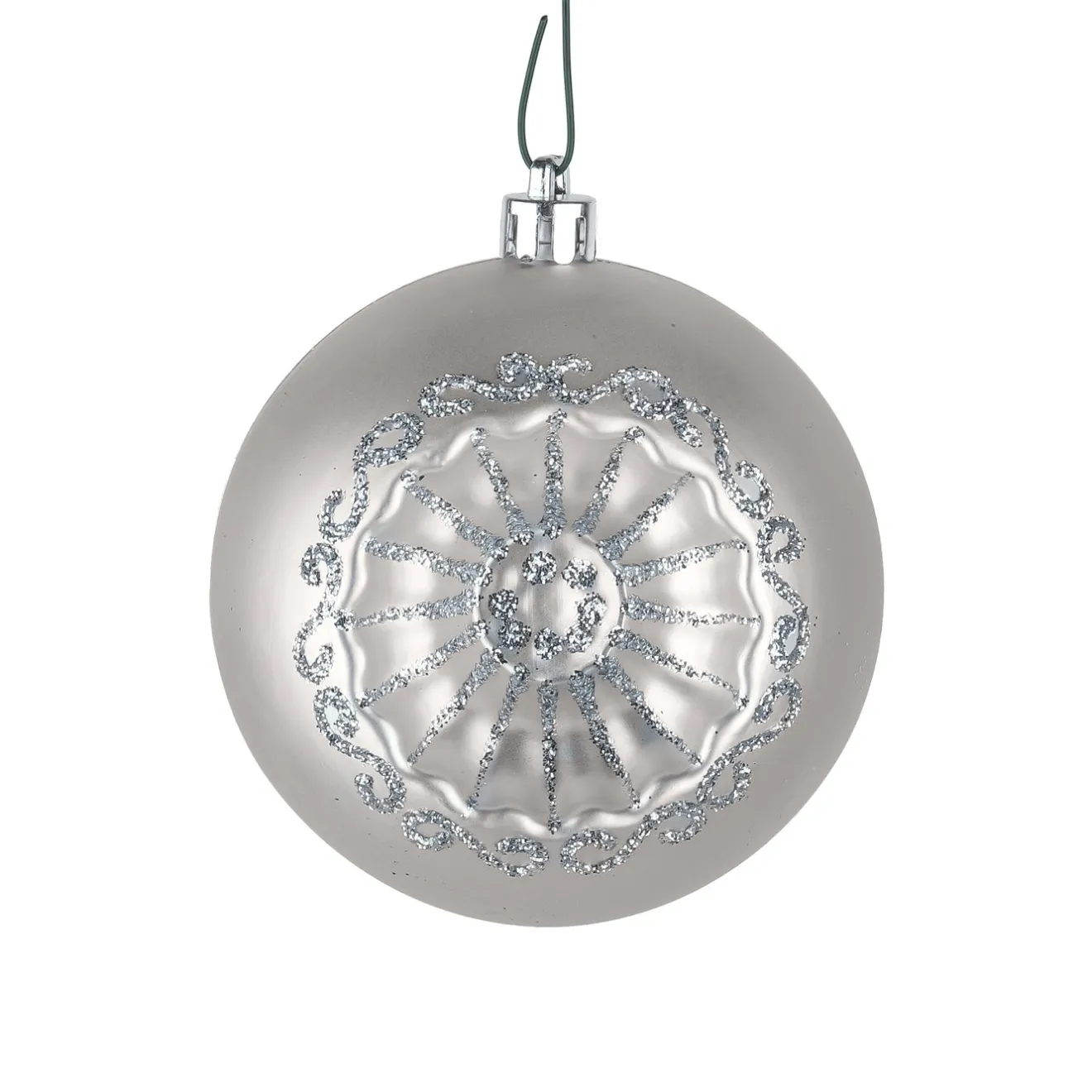 Best 6-Piece Shatterproof Glittering Silver Ornaments Tree Ornaments