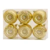 Outlet 6-Piece Shatterproof Glittering Gold Ornaments Tree Ornaments