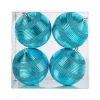 Hot 4-Piece Shatterproof Swirling Blue Ornaments Tree Ornaments