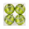 Online 4-Piece Shatterproof Swirling Lime Green Ornaments Tree Ornaments
