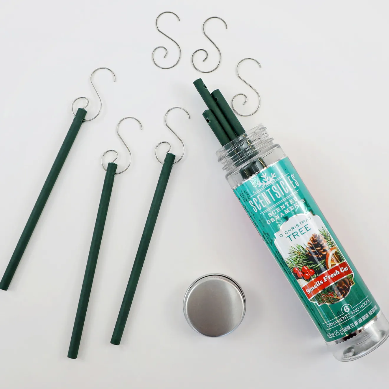 Best Scented Ornaments, 2- Pack- 6ct Bottle, O Christmas Tree, Fragrance-Infused Paper Sticks Scentsicles