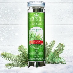 Discount Scented Ornaments, 2 Pack- 6ct Bottle, White Winter Fir, Fragrance-Infused Paper Sticks Scentsicles