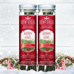 Outlet Scented Ornaments, 2-Pack- 6ct Bottle, Christmas Berry, Fragrance-Infused Paper Sticks Scentsicles
