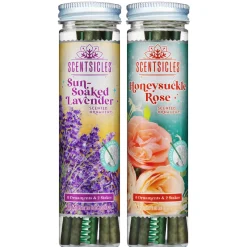Clearance Scentsicles, 6pc Stick, 1 Sun-Soaked Lavender/1 Honeysuckle Rose- 2 pack Scentsicles