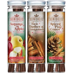 Clearance Scentsicles, 6pc Stick, Autumn 'n Apples, Two Dashes of Cinnamon, Spiced Pine Cones - 3 Pack Scentsicles