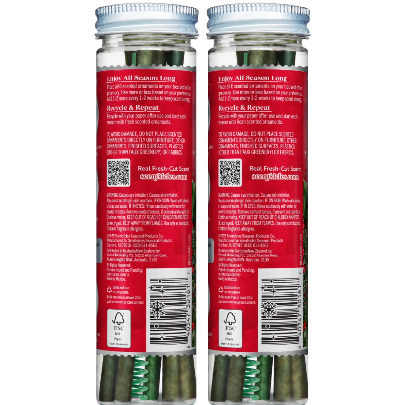 Outlet Scentsicles, 6pc Stick, Snowberry Pine - 2 Pack Scentsicles