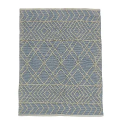 New 5x7 ft. Cloud Blue Hand Woven Outdoor Rug Outdoor Rugs