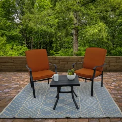 New 5x7 ft. Cloud Blue Hand Woven Outdoor Rug Outdoor Rugs