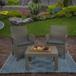 New 4x6 ft. Navy Blue Hand Woven Outdoor Rug Outdoor Rugs