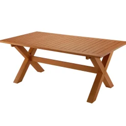 Hot 72x38x29 in. Eucalyptus Grandis Wood Farm House Style Table, Natural Color Patio Furniture